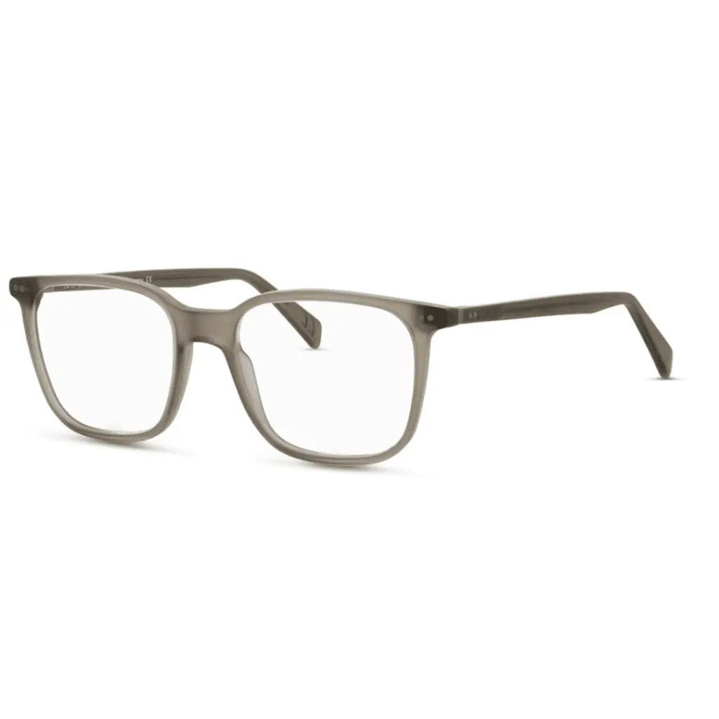 Moderne Azetatbrille von Lunor, transparentes Grau.